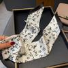 Nuevo patrón geométrico sarga bufanda de moda primavera y otoño estilo occidental diadema decorativa cinta de doble propósito biselada decoración