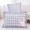 Funda de almohada de algodón puro con botones a presión, una sola pieza, adecuada para almohadas de jardín de infancia y de estudiante, 35* Algodón de gasa para niños