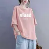 Comercio Exterior Transfronterizo Excedente de Stock Gran Marca Etiqueta Cortada Ropa para Mamá Camiseta de Manga Corta para Persona de Mediana Edad Camisa Moderna Elegante