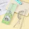 Set de Cuatro Reglas de Dibujos Animados para Estudiantes, Regla Triángulo de 20 cm, Transportador, Set de Papelería de Alta Calidad al por Mayor