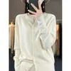 Nuevo cárdigan de punto 2026, chaqueta corta para mujer, ligera, simple, versátil, corte holgado, casual, cuello redondo, prenda exterior, manga larga