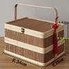 Nueva caja de regalo grande de bambú Zongzi para Año Nuevo, cesta de bambú, embalaje para huevos, alimentos, productos nativos, artículos de Año Nuevo, caja de regalo portátil