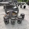 Juego de Mesa y Banco de Piedra para Exteriores, Mesa Cuadrada con Grabado Personalizado, Mesa de Piedra Natural para Uso en Patio Exterior, Hogar y Ocio