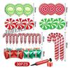 Paquete de globos decorativos de aluminio con diseño de cadena de globos navideños de Cross Border 2024 para Nochebuena y fiesta de Navidad