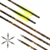 Flecha de Ballesta Mixta de Carbono Camuflaje 16-22 pulgadas Mixta de Carbono para Tiro con Arco, Diámetro 8.8mm, Diámetro Exterior 4 pulgadas Plumas de Goma