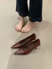 Sapatos de Salto Alto Stiletto Bico Fino Boca Rasa em Couro Macio Estilo Francês para Mulheres, Novos Sapatos para o Início da Primavera 2026 para o Dia a Dia