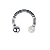 Comercio Electrónico Transfronterizo Más Vendido Estilo Ins Bolas Completamente Diamantadas Anillo en C de Acero Inoxidable Punto Redondo Cono Puntiagudo Joyería para Perforaciones Anillo de Herradura Anillo para Labios Anillo para Nariz