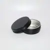Caja de Aluminio Negra Mate de 60g 68*25mm para Cera para el Cabello, Hojas de Té, Hilo de Pescar, Joyería y Clasificación de Cuentas