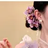 Pin para el Cabello de Flor Rosa Pura, Deseable y Etéreo, con Borlas Florales Frescas, Nuevo Accesorio para el Cabello Elegante Estilo Chino Hanfu