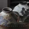 Vaso Cerâmico, Vaso de Grés, Arranjo de Flores, Hotel B&B Artesanal Retrô, Flores Secas ao Ar Wabi-Sabi, Ornamentos Zen