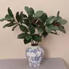 Rama de Magnolia Simulada Paisaje en Miniatura Escenario Planta Verde Decoración del Hogar Decoración Suave Planta Flor de Magnolia Artificial Brotes Hojas