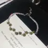 Pulseira Redonda Irregular de Zircônia Super Brilhante Pulseira de Toque de Luxo Leve de Alta Qualidade Estilo Coreano Estética Fria Personalidade Versátil Acessório de Mão para Mulheres