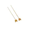 Pendientes Vintage con Borla de Mariposa Hueca Chapados en Oro 2026 Nueva Moda Elegantes de Lujo Ligero Pendientes al por Mayor
