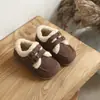 Sapatos de Algodão para Meninas para o Inverno, Sapatos Birkenstock Infantis com Forro de Lã, Sapatos de Algodão de Camada Dupla para Meninos, Sapatos de Inverno para Meninas, Sapatos de Inverno para Bebês