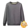 Sudadera sherpa de cuello redondo, gruesa, color liso, forrada de forro polar para otoño e invierno, unisex, estilo americano casual, versátil para varios atuendos