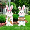 Decoración Tarjeta de Pascua Familia Grande de Conejos Letrero para Jardín Decoración de Césped Jardín Suministros para Fiesta de Pascua