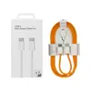 Adequado para Cabo de Carregamento Apple iPhone 17, Cabo de Dados Duplo Tipo-C Laranja, Cabo de Carregamento Rápido para Celular, Cabo Trançado Duplo-C