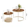 Mesa de centro de vidro longa estilo creme arco-íris sala de estar de apartamento pequeno casa simples moderna mesa redonda grande e pequena combinação de rede