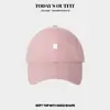 2025 Nuevo Gorra Rosa Dulce Rosa de Primavera y Verano para Mujer Aumentada Profundización Todo Fósforo Letra Suave Gorra de Béisbol para Hombre