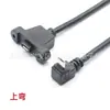 Cable de extensión Micro USB macho a hembra en ángulo con orejas con agujeros para tornillos Cable de datos Micro USB macho y hembra
