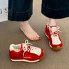 Zapatillas Deportivas Retro Agande para Mujer Suela Gruesa Flores Pequeñas Zapatos para Caminar 2025 Nuevos Transpirables Versátiles Casuales Deportivos Zapatillas para Correr