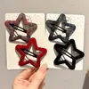Presilha de Cabelo Infantil Estrela de Couro Xadrez para Meninas, Presilha Lateral para Franja, Acessório de Cabelo para Bebês Meninas, Grampo para Cabelos Soltos