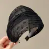 Diadema de punto estilo retro americano de ala ancha, de alta gama, adecuada para frentes amplias, a la moda, versátil para uso diario y para ir al trabajo, pinza para el pelo y accesorio para el cabello