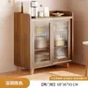 Aparador integrado estilo japonês contra a parede, armário de chá de parede para sala de estar, armário de armazenamento de cozinha, armário de armazenamento, armário com gavetas, armário de armazenamento