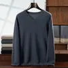 Outono e inverno nova blusa de gola V de cashmere masculina, corte solto, casual, manga longa, suéter de tricô de lã, base