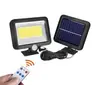 Luminária de parede recarregável solar para exterior à prova d'água pátio indução do corpo humano tipo dividido poste de luz controle remoto lâmpada de garagem