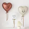 Pegatinas de Globo con Cara Sonriente de Papel de Aluminio en Forma de Corazón Flotando en el Aire Decoración de Cumpleaños Accesorios para Fotos de Fiesta Arreglo de Escena Creativo