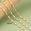 Corrente para Pulseira e Colar DIY Banho de Ouro 18K Real Cobre Estilo Ins Simples Corrente de Produto Semi-Acabado Transfronteiriça Novo Produto