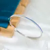 Pulsera de Plata de Ley S925 con Diamantes Completos de Marca Grande Personalizada, Pulsera de Moda, Simple y Exquisita, Accesorios de Gama Alta y Versátiles, Hecho a Medida