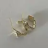 Pendientes de lava irregulares en forma de C diseño de nicho sensación de alta gama pendientes personalizados temperamento personalizado joyería de oreja estética fría para mujer