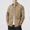 Ropa de Hombre Fengshe / Nueva Camisa de Trabajo Retro Japonesa de Primavera y Otoño para Hombre con Diseño de Retazos, Estilo Americano Casual Holgado Tendencia