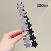 Pegatinas Mágicas para el Cabello que No Dañan, Pegatinas de Estrella Brillante para Flequillo de Niñas, Herramienta Extensible para Ordenar el Cabello, Pinzas para el Cabello