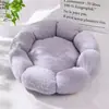 Cama para Cachorro em Estoque, Ninho para Pet, Ninho de Gato de Inverno, Cama para Cachorro Quente de Pelúcia Longa, Colchonete Universal para Pet para Todas as Estações, Tapete Redondo para Gato