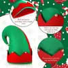 Chapéu de feltro de elfo de Natal infantil adulto Chapéu de elfo do Papai Noel Acessórios de chapéu de fantasia de elfo de Natal