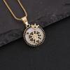 Amazon popular collar 12 Constelaciones personalidad femenina colgante de oro de 18K moda collar de concha INS N862