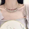 Nuevo Collar de Bloqueo de Seguridad con Borla de Campana Estilo Retro Chino Gargantilla Estilo Étnico Plata de Imitación Cadena para Clavícula Gargantilla de Campana para Mujer