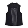 Chaleco de Piel Sintética y Forro Polar de Oveja Estilo Old Money para Mujer de Aliexpress, Ropa de Abrigo para Otoño e Invierno, Moderno Nuevo Estilo Chino