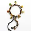 Pulsera tejida a mano estilo Tíbet con cinco hilos de colores, con los Cinco Dioses de la Riqueza, Pulsera de estilo étnico, Adorno tibetano Thangka, Pulsera de la Reencarnación