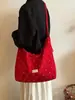 Bolso de Lona con Lunares y Pliegues Estilo Coreano para Mujer, Bolso de Hombro Cruzado de Gran Capacidad Estilo Coreano, Versátil Bolso Nube para el Viaje Diario