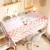 Toalha de Mesa Desenho Animado, Sem Lavagem, Impermeável, À Prova de Óleo, Resistente ao Calor, Estilo Dopamina Creme, Toalha de Mesa Retangular, Protetor de Mesa, Chá