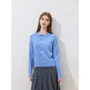 Cárdigan de punto con cuello polo simple y elegante JISGN para mujer, nuevo estilo primavera/otoño, holgado y casual, suéter versátil