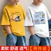Camisetas de manga corta para niños y niñas, ropa de verano holgada de algodón puro para niños, elegantes camisetas de manga corta para niños