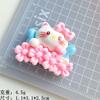 Flor de cerezo Ángel Gato accesorios de resina pegamento en crema horquilla creativa diy pegatina de refrigerador hebilla de zapato colgante material de almacenamiento