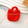 Mini Bolsas Tricotadas à Mão, Roupas de Bebê, Bolsas de Tricô Decorativas, Acessórios de Pelúcia para Vestir Bonecas de Algodão
