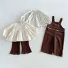 Camisa Texturizada para Muñeca de Niña 2026 Estilo Nuevo Camisa Lisa de Color Sólido Jacquard para Bebé Niña Overol Infantil zqy6250