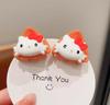 Clipes Pequenos de Gatinho com Orelhas de Desenho Animado Sanrio para Crianças, Presilha Fofa para Cabelo de Bebê, Presilha para Franja, Acessórios de Cabelo Venda por Atacado
